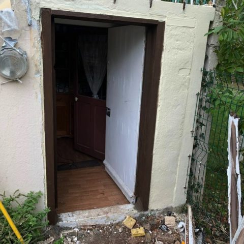 renovation encadrement porte après