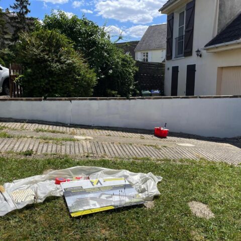 renovation muret andresy 78 avant