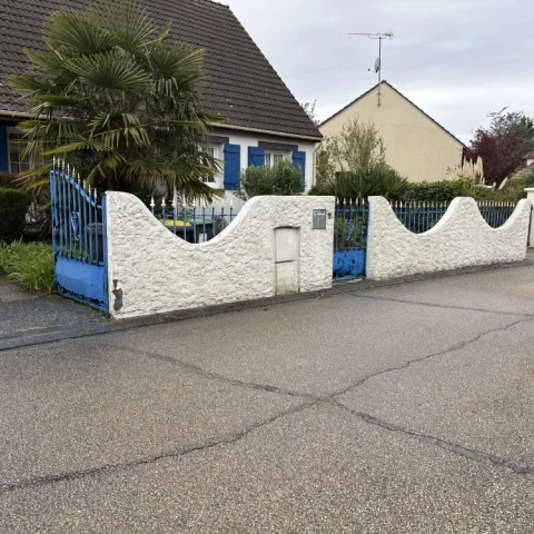 Nettoyage d’un muret application deux Limay 78520 - detail