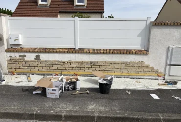 Rénovation d’un muret briquette parement a Osny 95520 - vue generale