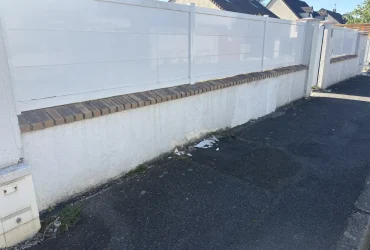 Rénovation d’un muret briquette parement a Osny 95520 - en cours